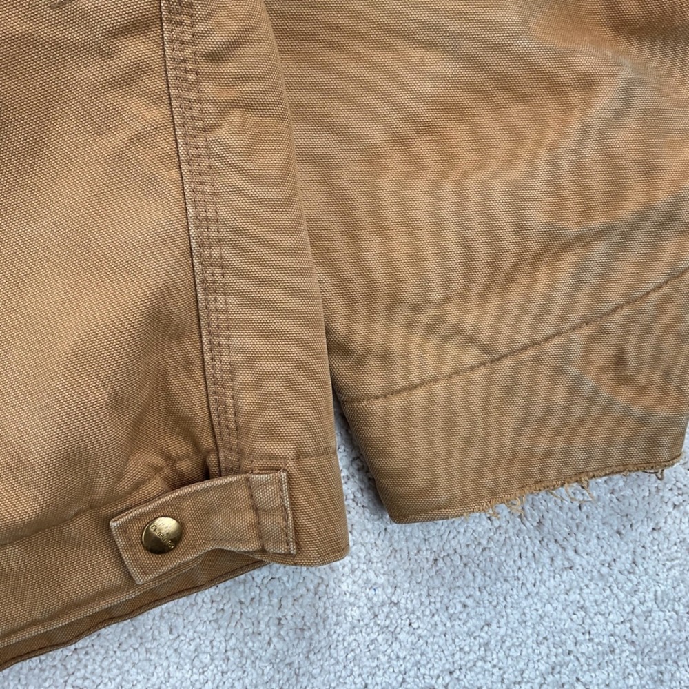 Vintage Carhartt Detroit Jacket Brown Canvas Blanket Lined Made in USA 52 6BLJ - Picture 10 of 14